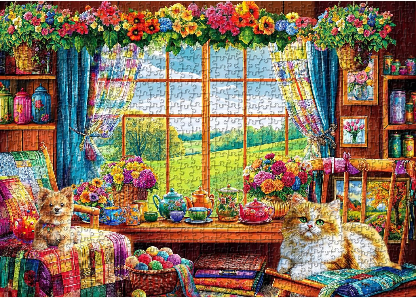 Cozy Flower Retreat Jigsaw Puzzle 1000 Pieces