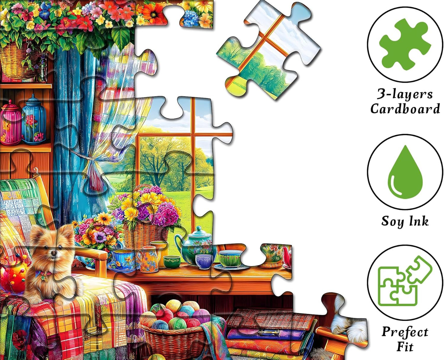 Cozy Flower Retreat Jigsaw Puzzle 1000 Pieces