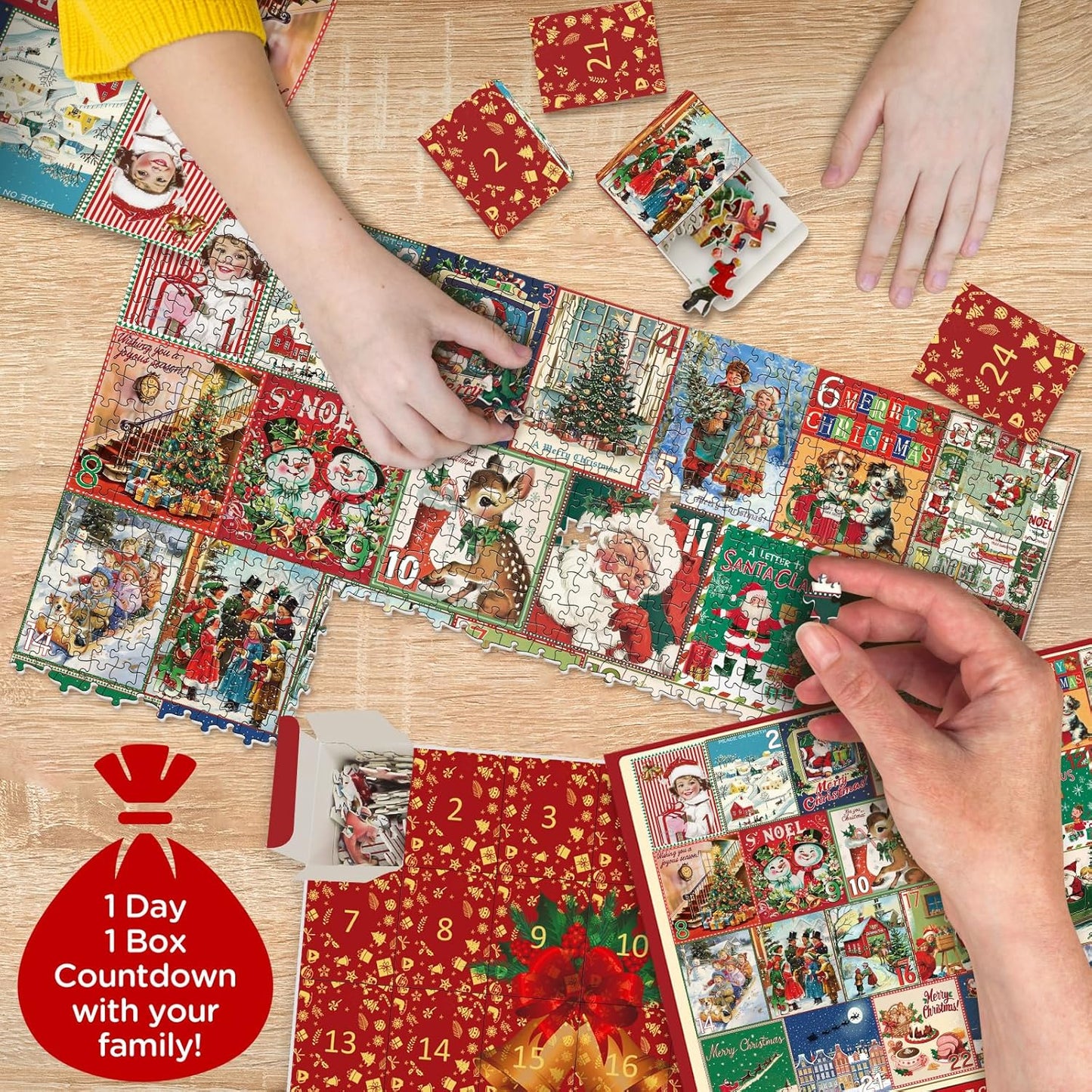 Christmas Calendar Advent Calendar Jigsaw Puzzle 1000 Pieces