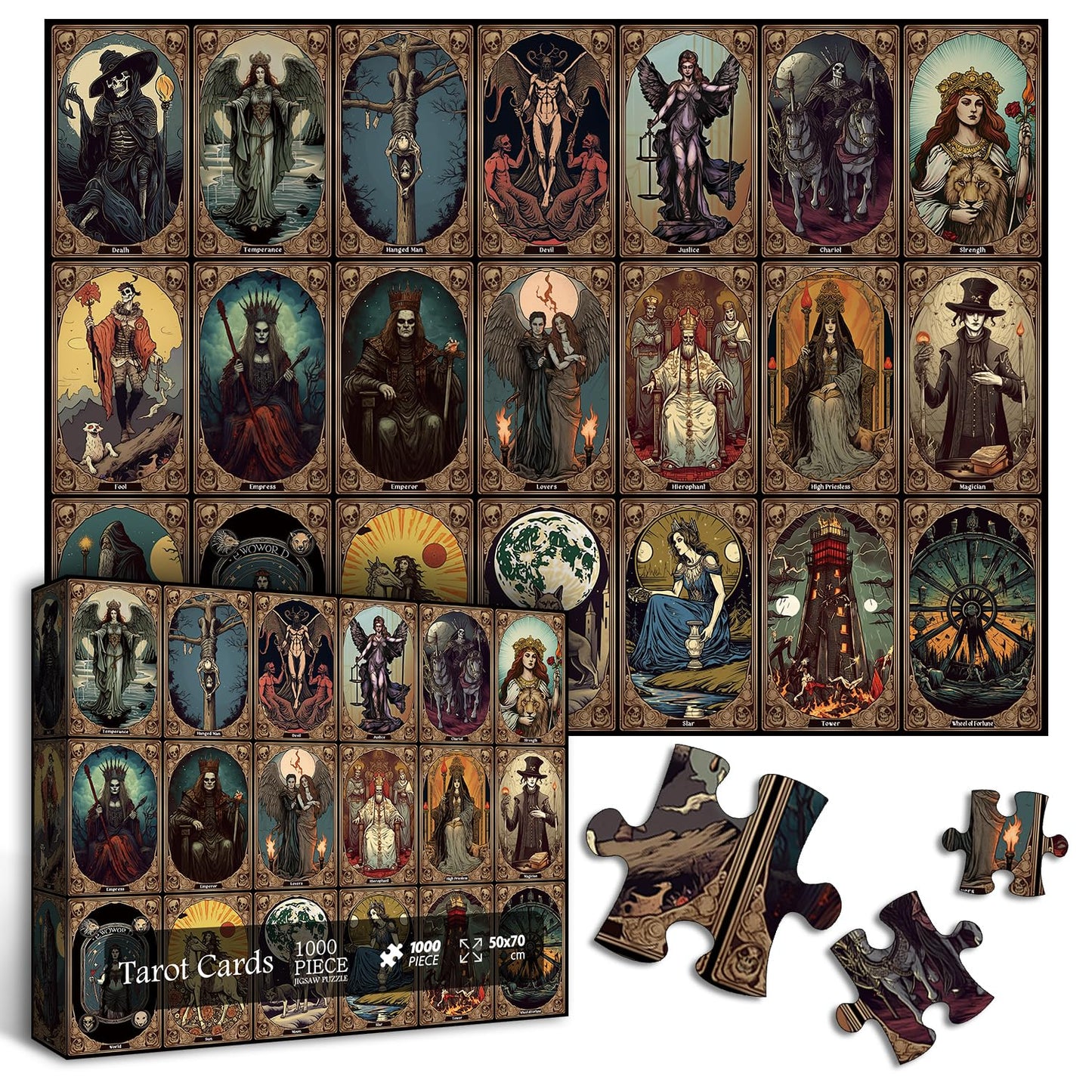 Horror Tarot Cards Jigsaw Puzzle 1000 Pieces