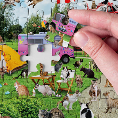 Park Pooping Cat Jigsaw Puzzle 1000 Pieces