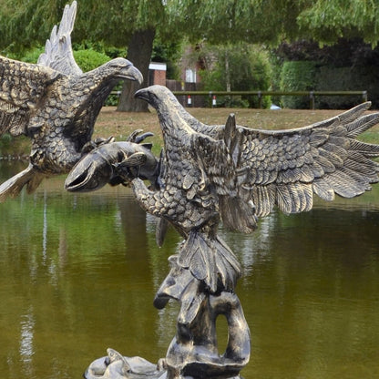 Battle of Eagles Bronze Metal Garden Statue