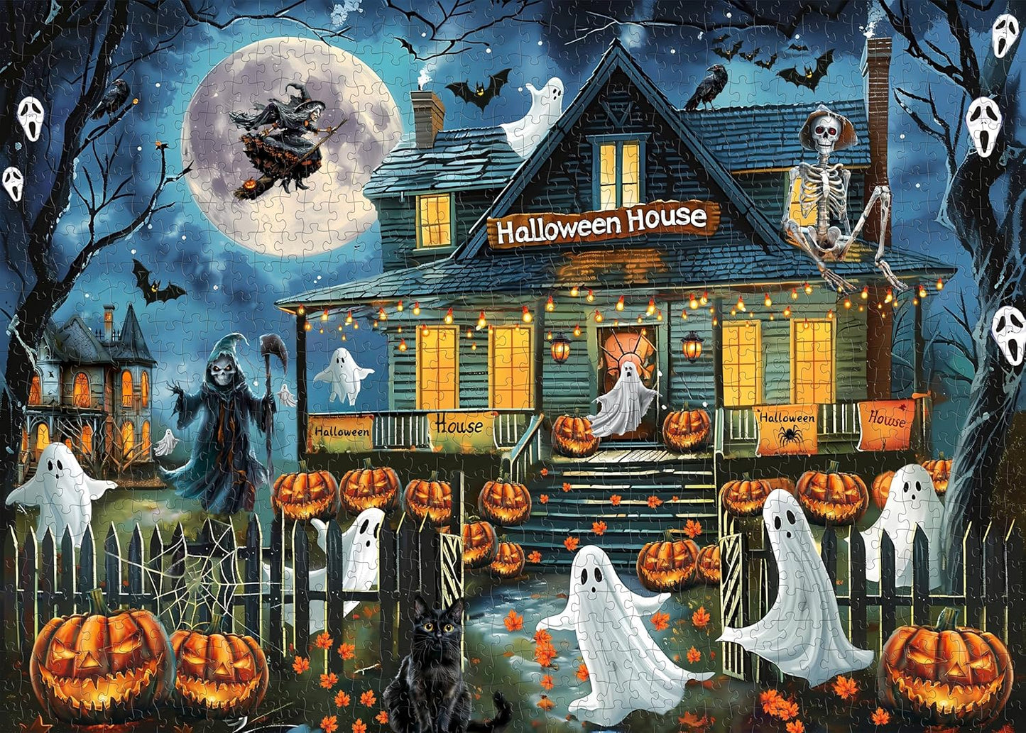 Halloween Haunted House Jigsaw Puzzle 1000 Pieces