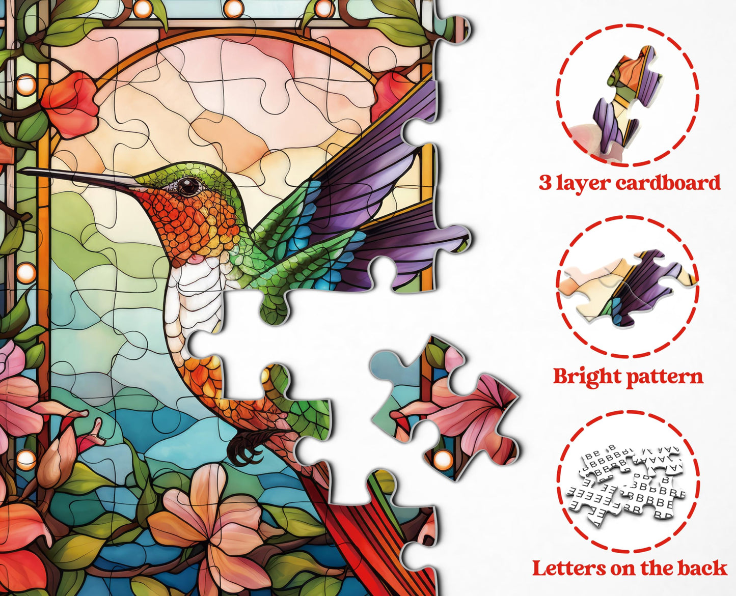 Flower Hummingbird Jigsaw Puzzle 1000 Pieces