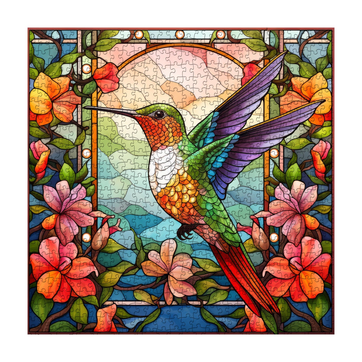 Flower Hummingbird Jigsaw Puzzle 1000 Pieces