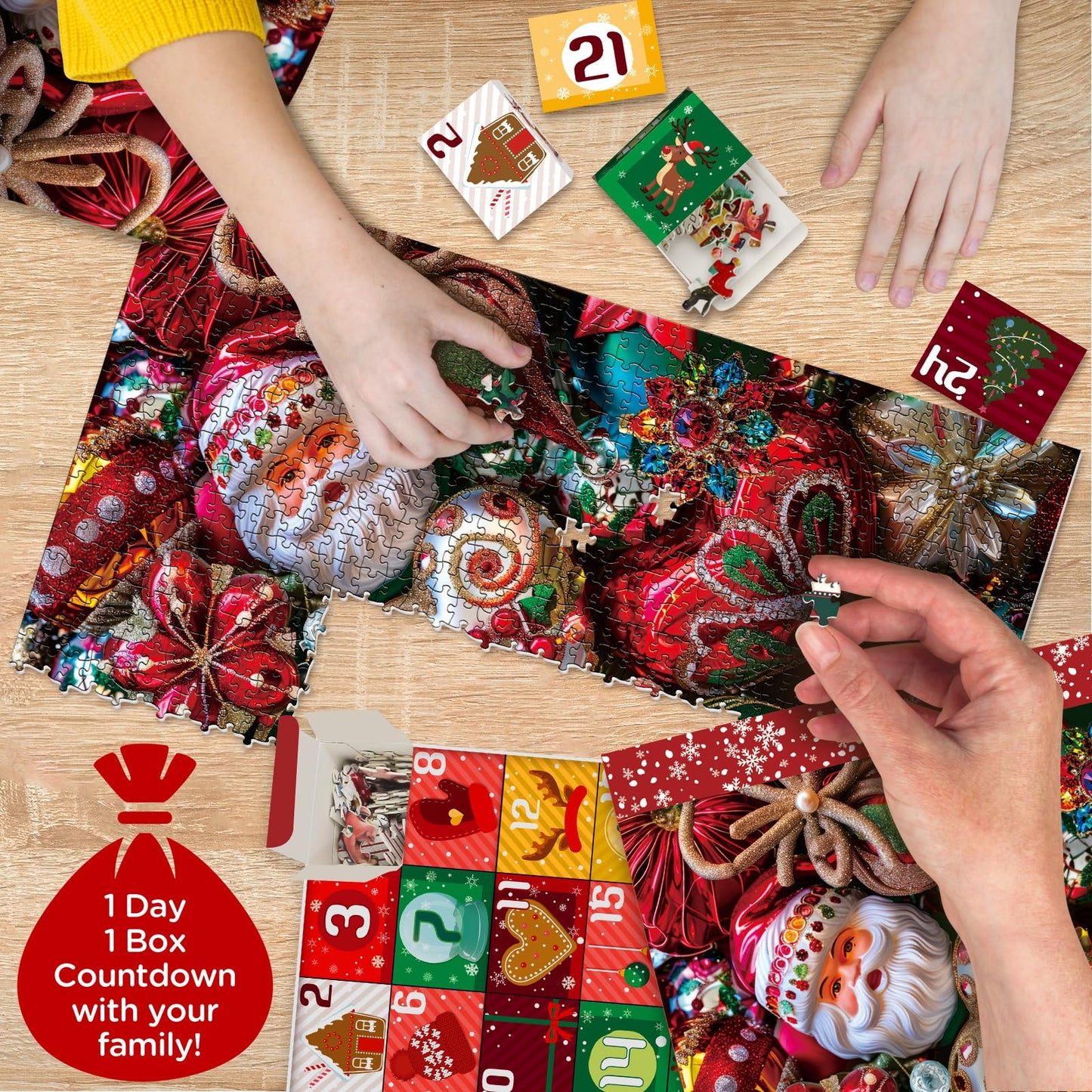 Christmas Memory Advent Calendar Jigsaw Puzzle 1000 Pieces