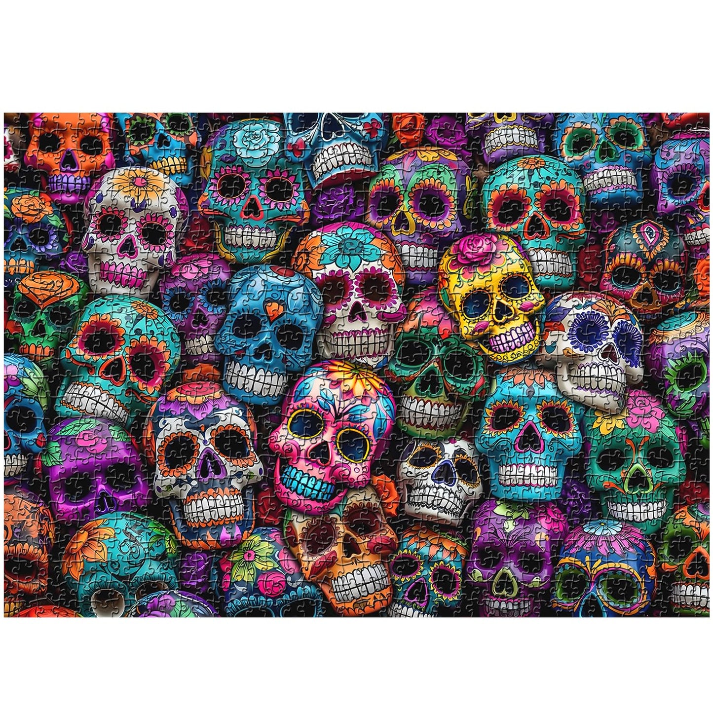 Colorful Skull Jigsaw Puzzle 1000 Pieces