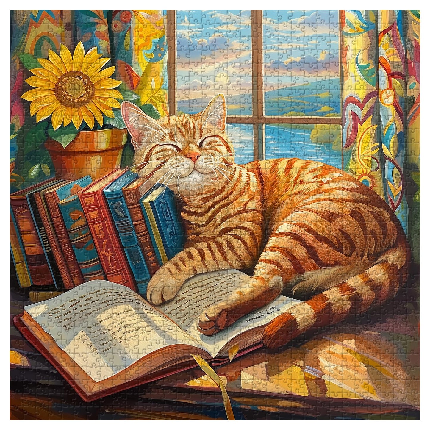 Sleeping Cat Jigsaw Puzzle 1000 Pieces