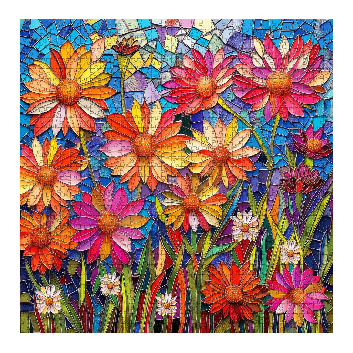 Mosaic of Flowers Jigsaw Puzzle 1000 Pieces