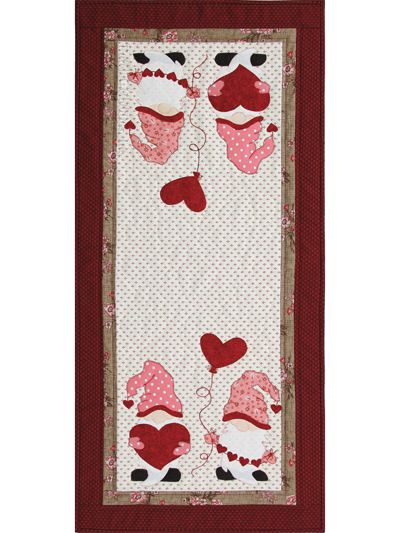 Gnome Valentine CLA130324133 Quilted Table Runner