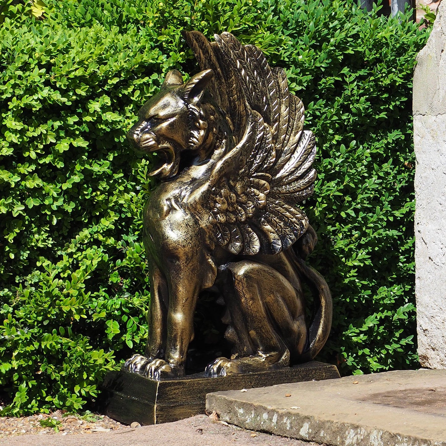 Gothic Griffin Bronze Metal Garden Statue