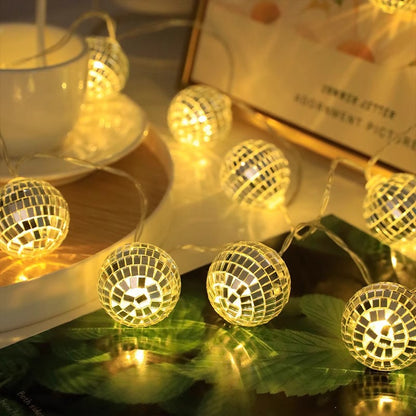 Christmas Disco Mirror ball String Light