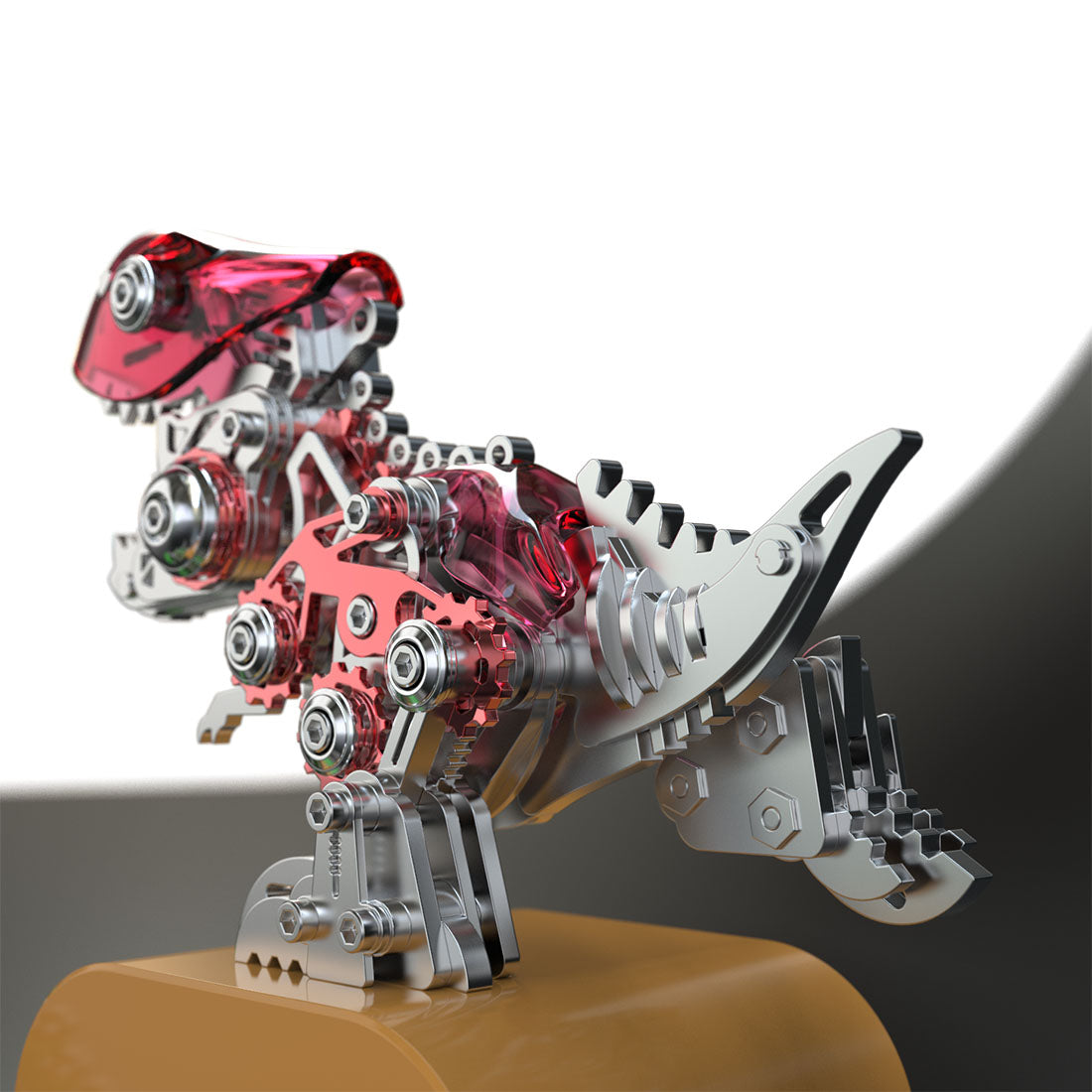 3D Metal Mechanical Dinosaur Model Kit DIY Tyrannosaurus Rex Assembly Model - 160PCS