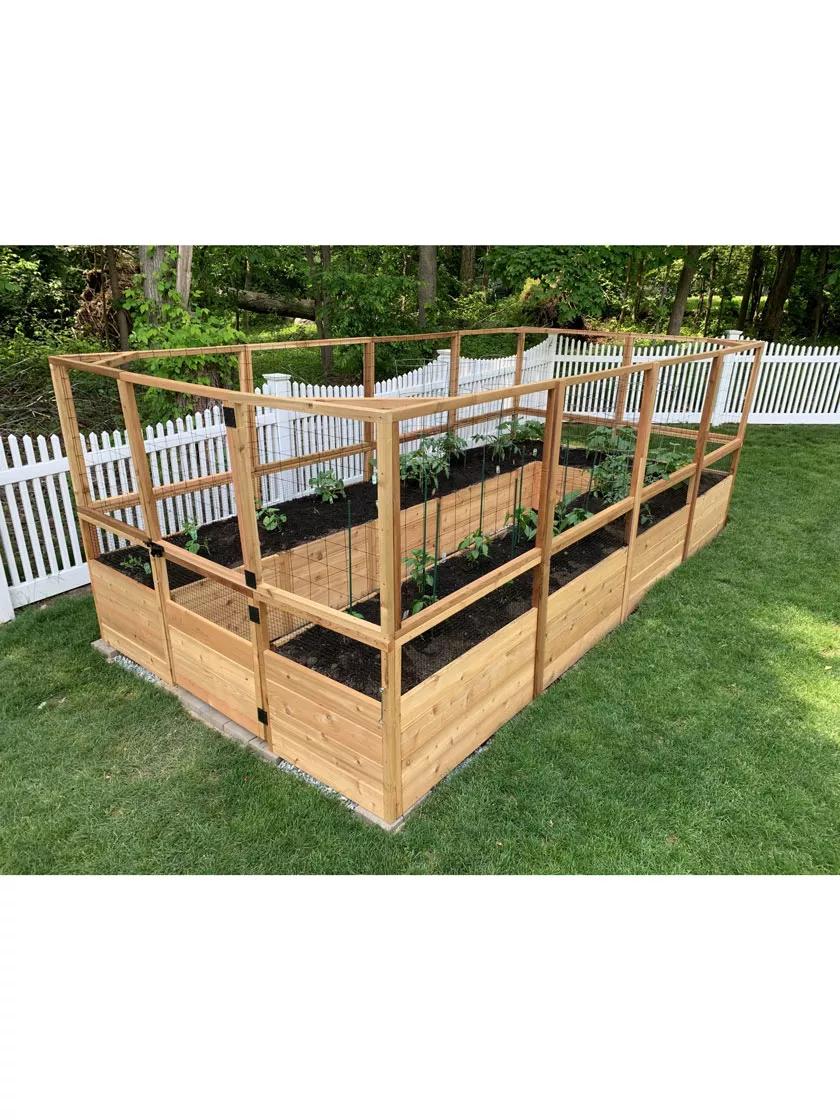 Garden in a Box with Deer Fence, 8' x 16'