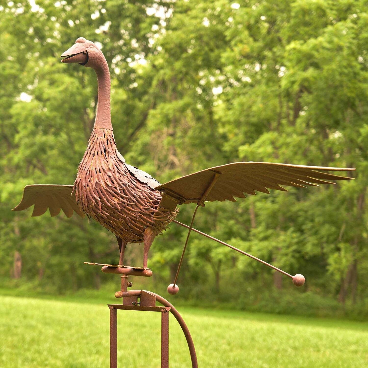 Large Iron Rocking Goose Stake