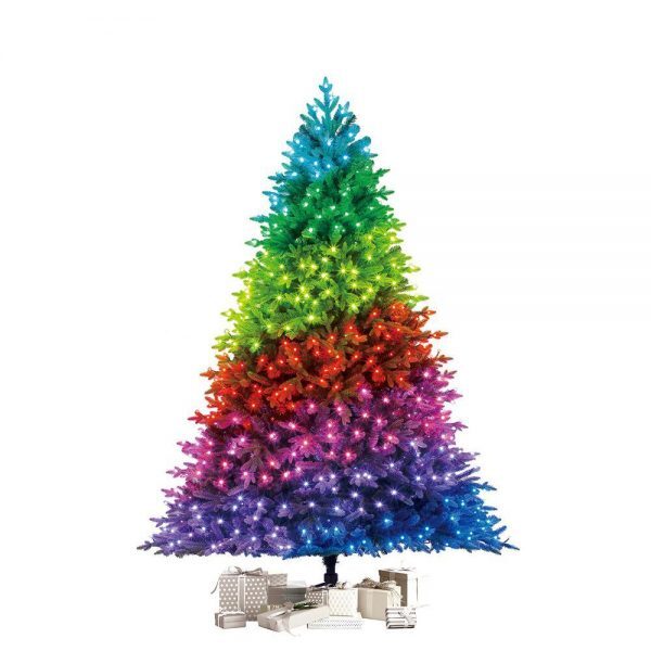 Christmas-7 5 ft swiss mountain black spruce twinkly rainbow christmas tree with 600 rgb led technology lights