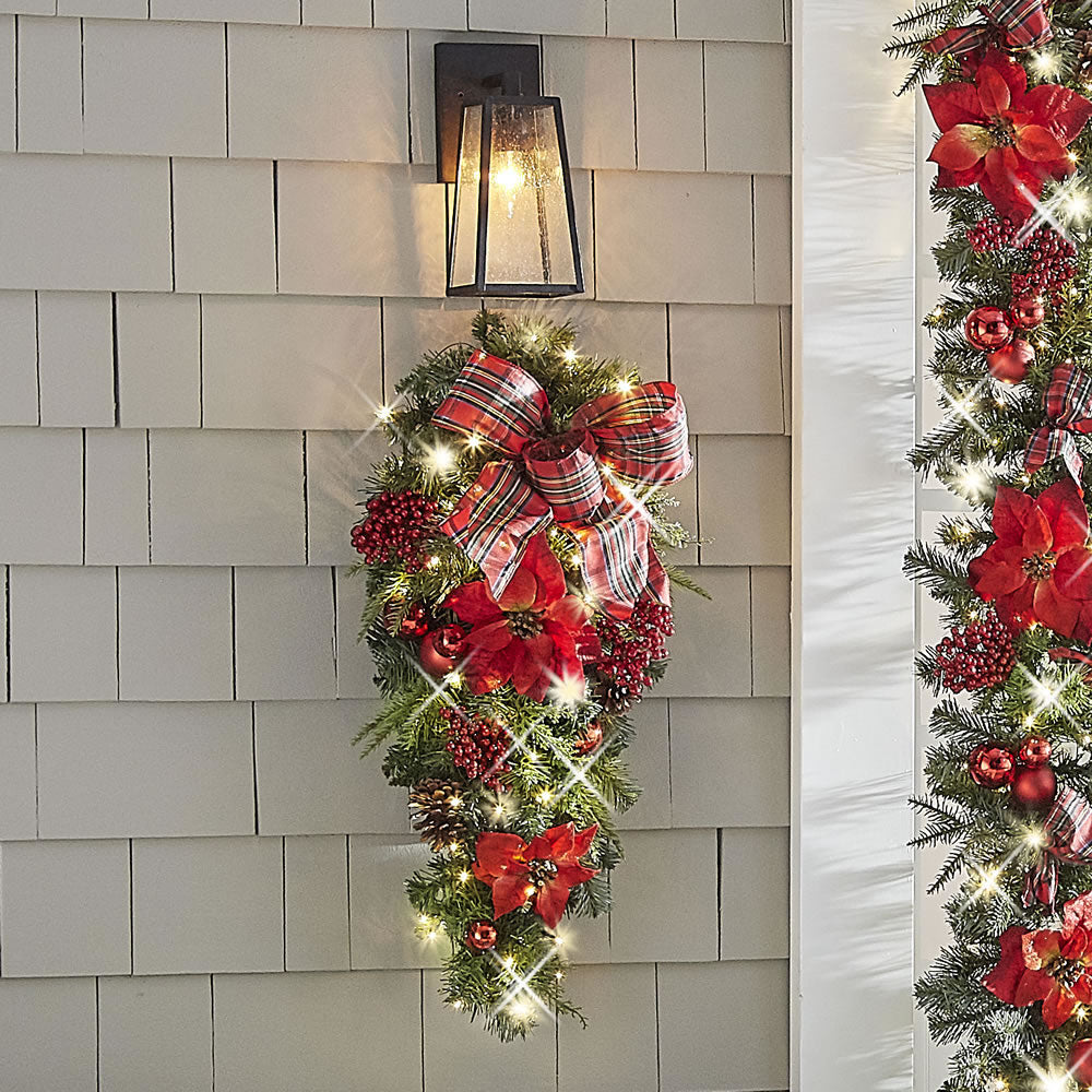 The Cordless Prelit Red And White Holiday Trim