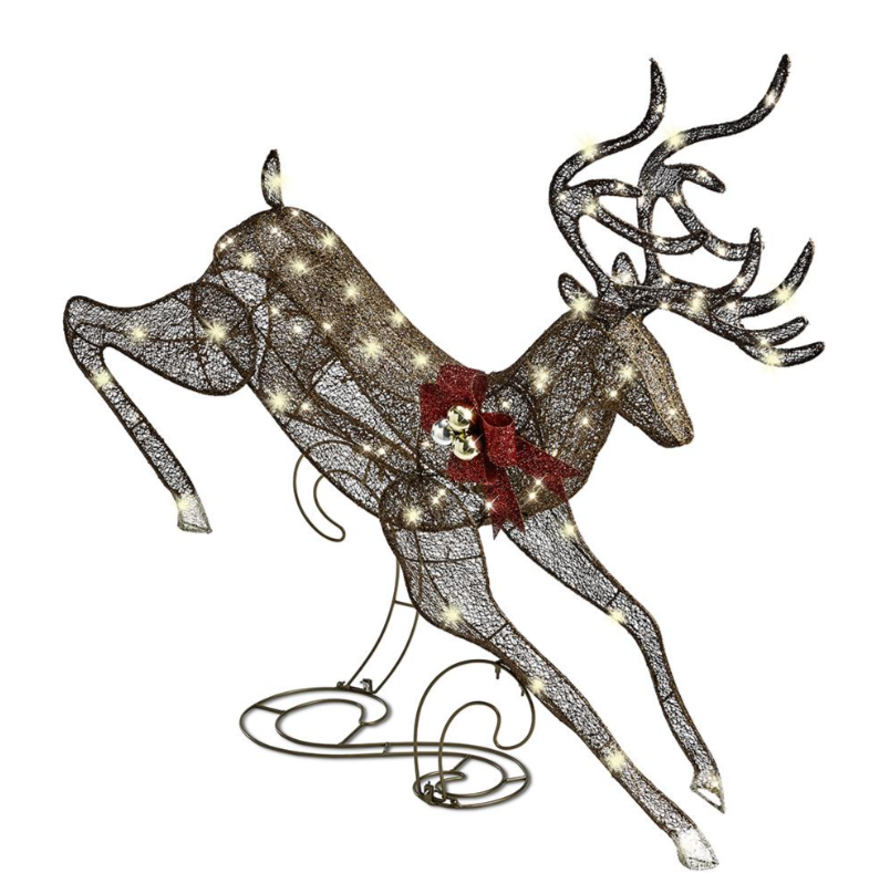 Choreographed Illuminated Galloping Reindeer(Three-Piece Set)