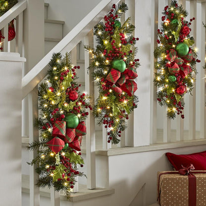 The Cordless Prelit Christmas Plaid Holiday Trim