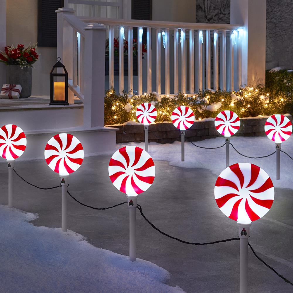 The Peppermint Candy Holiday Pathway Lights