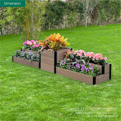 Corner and Terraced Garden Bed - Cascade Style