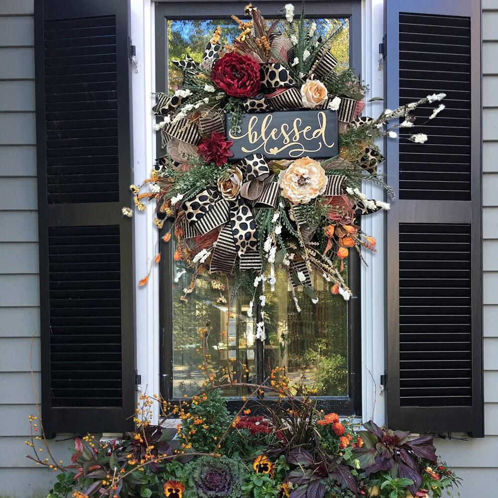 Fall Cheetah Wreath-Year Round Wreath