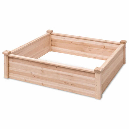 Outdoor Wooden Square Raised Garden Bed Vegetable Flower Box