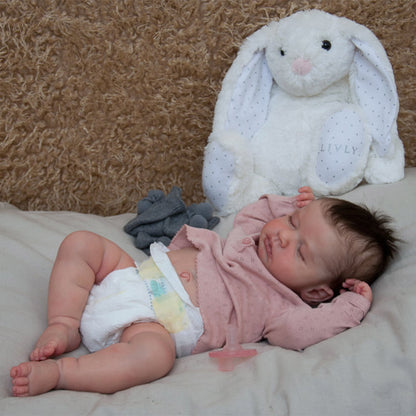 12"&16" Full Body Silicone Bendable Reborn Baby Doll Girl Elliot With Realistic Chubby Feets and Washable Body By Dollreborns