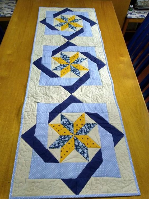 Flower CLA080424067 Quilted Table Runner