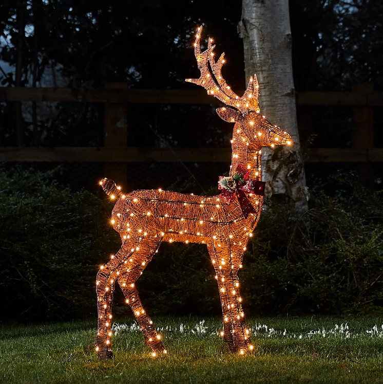 Harewood Spun Cotton Stag Light Up Reindeer 31v