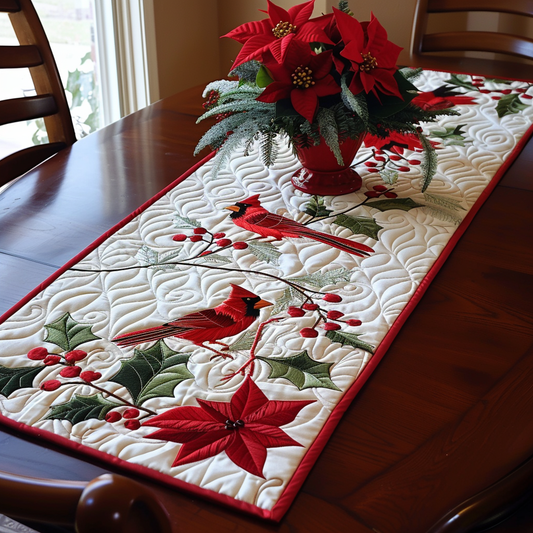 Cardinal Whisper Quilted Table Runner NCU0DK087