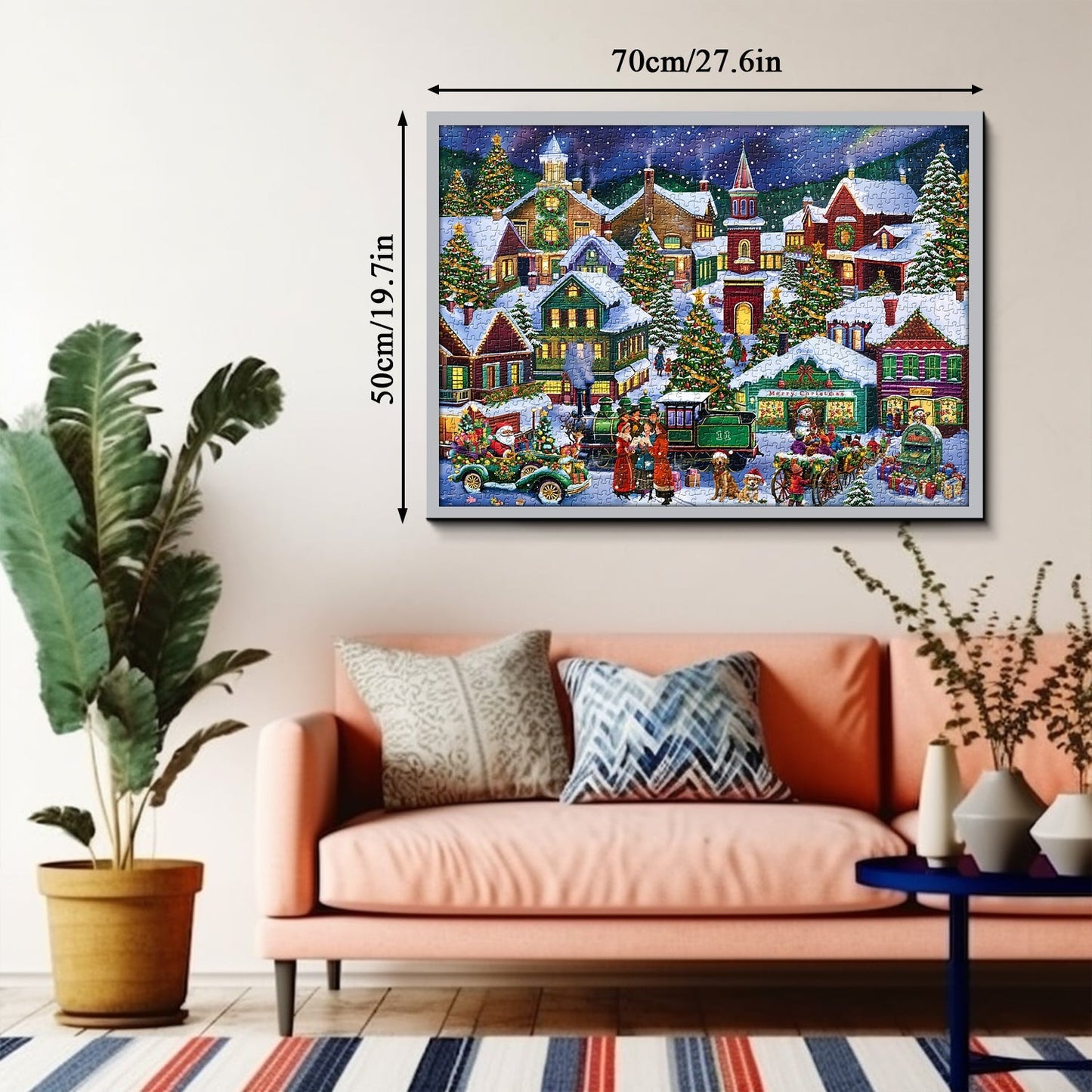 Christmas Joyous Town Jigsaw Puzzle 1000 Pieces