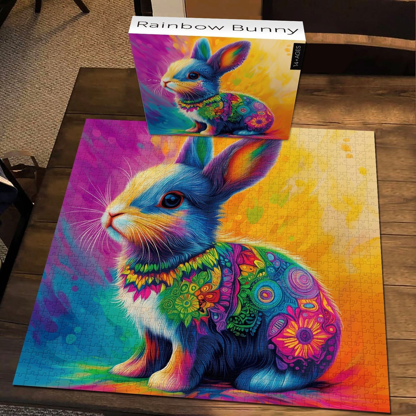 Rainbow Bunny Jigsaw Puzzle 1000 Pieces