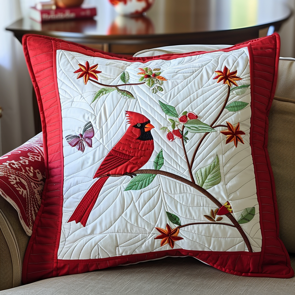 Cardinal Whisper Quilted Pillow Case NCU0DK099