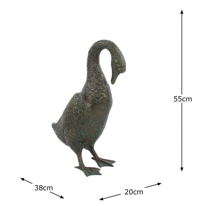 Goose Bronze Metal Garden Ornament