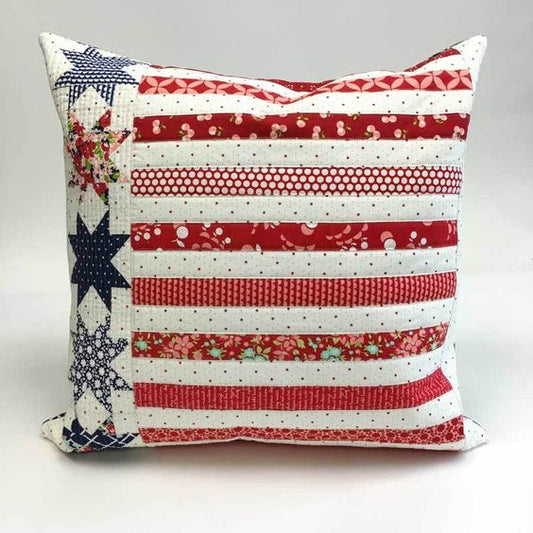 Stripe Star CLA080424117 Quilted Pillow Case