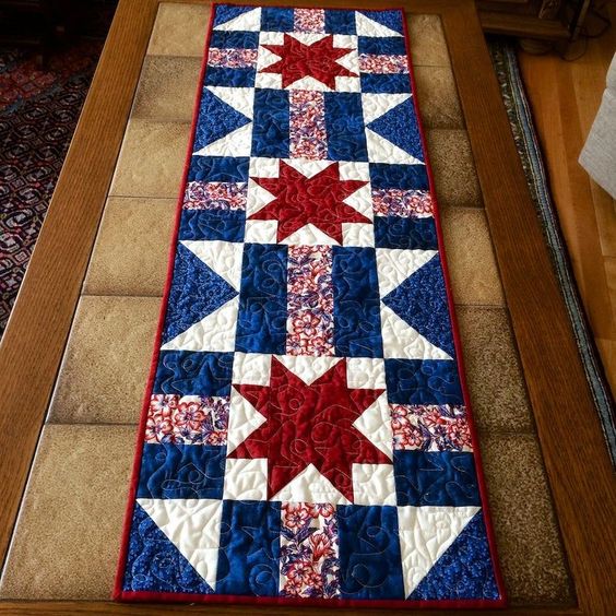 Patriotic CLA130324072 Quilted Table Runner