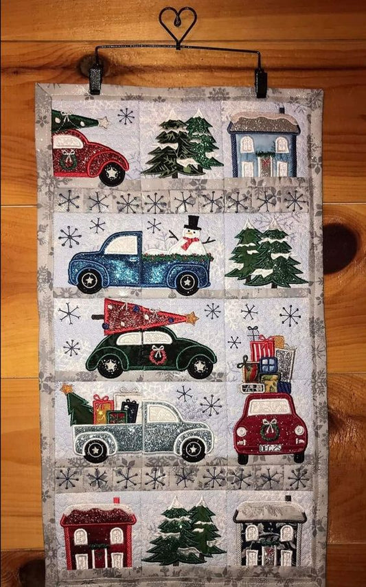 Christmas Car CLA271223039 Quilted Table Runner