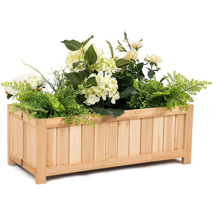 Portable Folding Wood Raised Garden Bed Planter Box Flower Bed