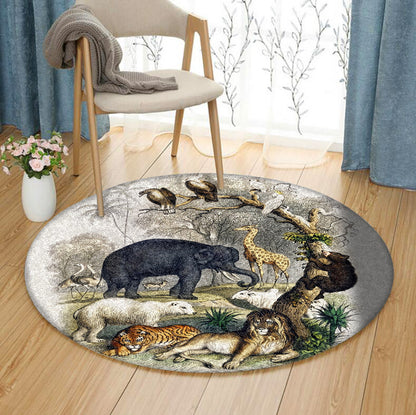 Animals CLA070801 Round Area Rug