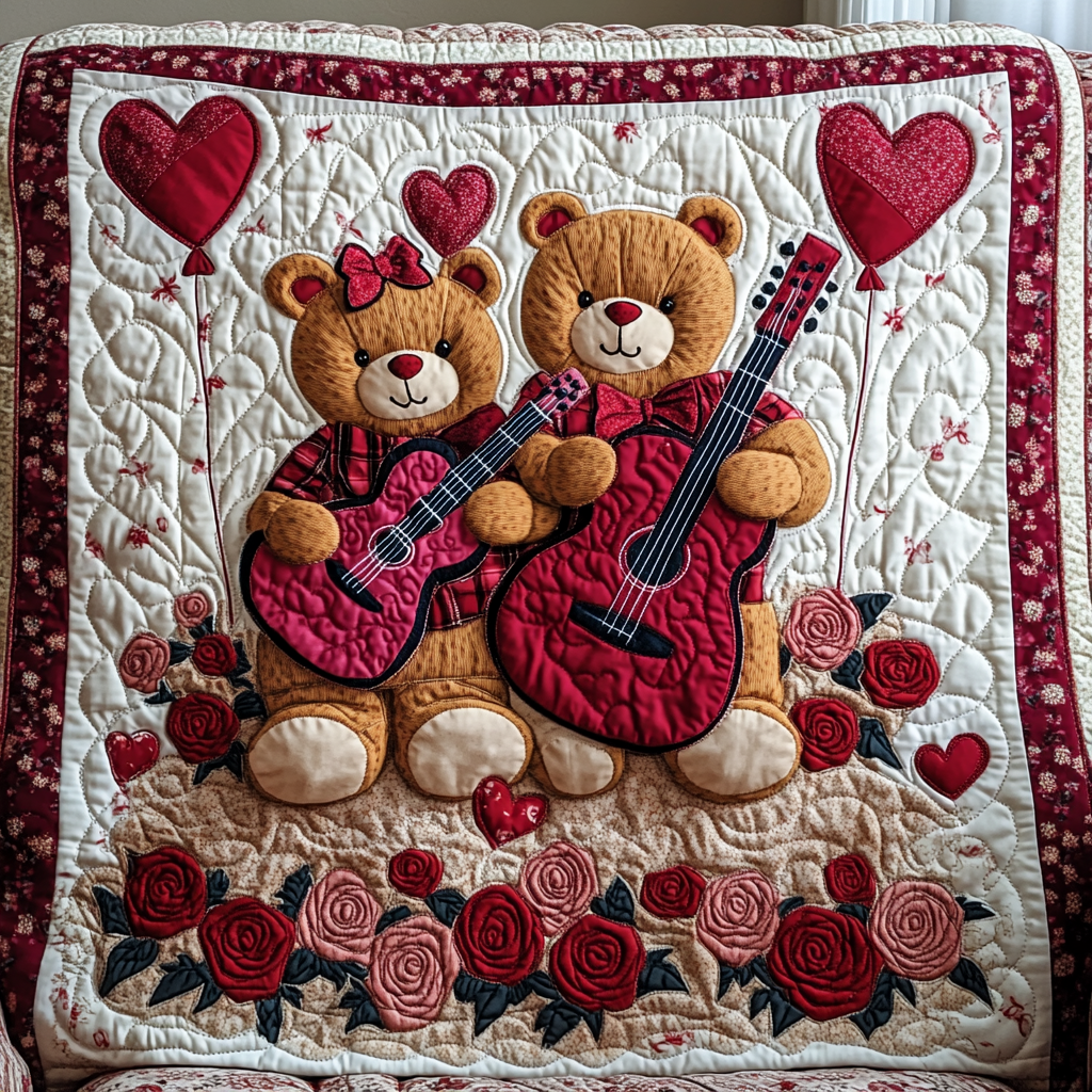 Adorable Teddy Quilted Blanket NCU0TL2403