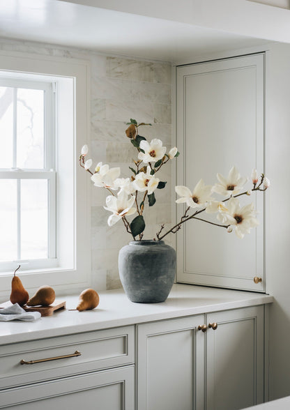 Faux Blooming Magnolia Branch - 35"