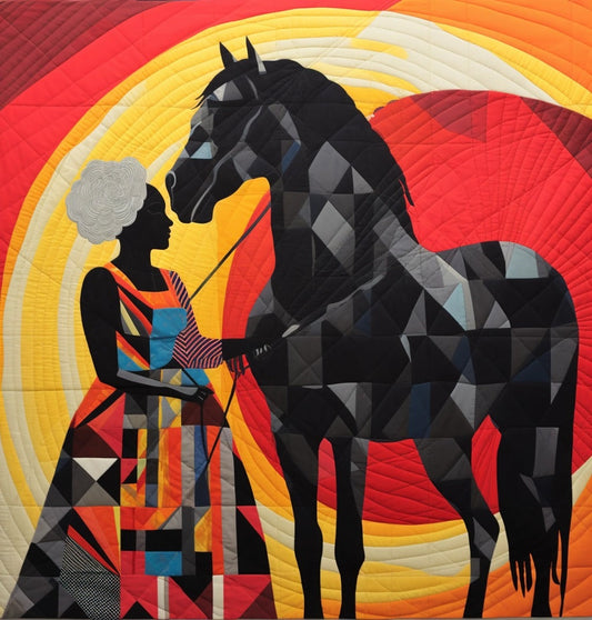 African And Horse BL07112345 Quilt Blanket