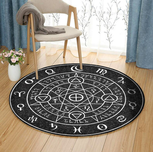 Alchemical Sigil NN1710002TM Round Area Rug