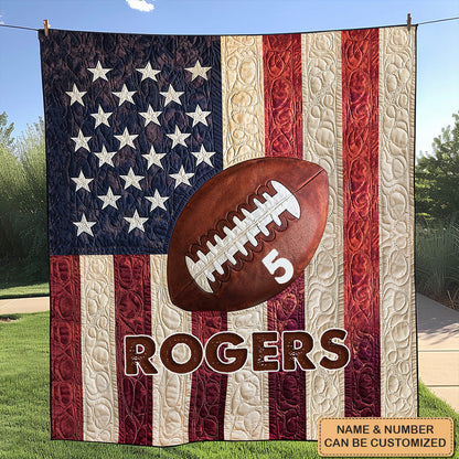 All-Star Gridiron Personalized Quilted Blanket