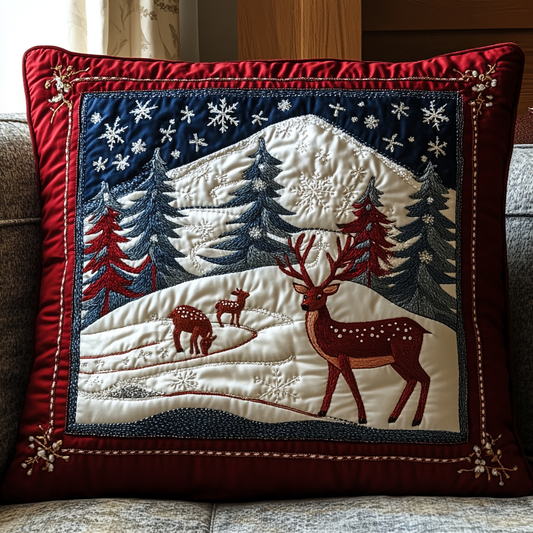 Alpine Deer Quilted Pillow Case NCU0VH602