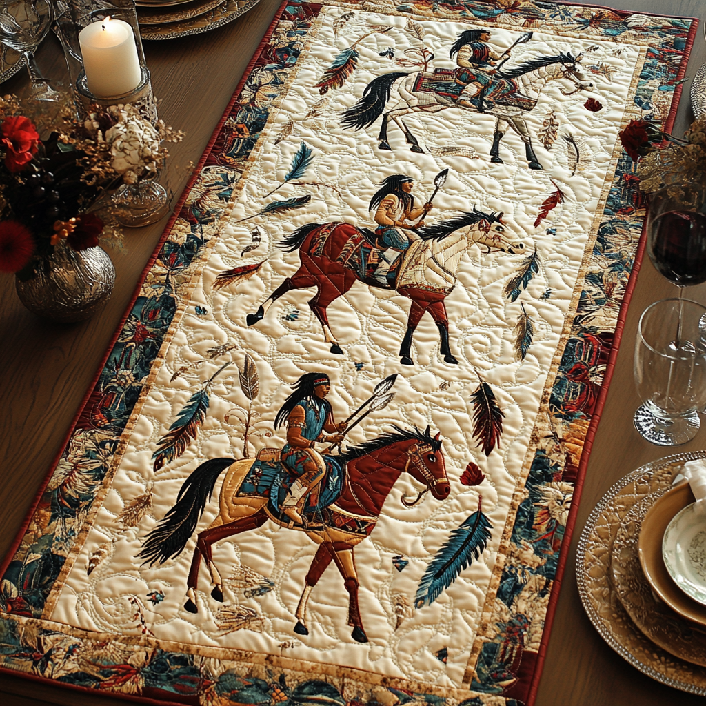 Ancient Echoes Quilted Table Runner NCU0DV2581