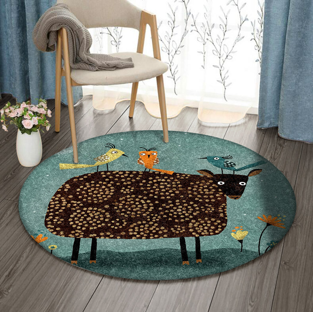 Animal NT1610007RR Round Area Rug