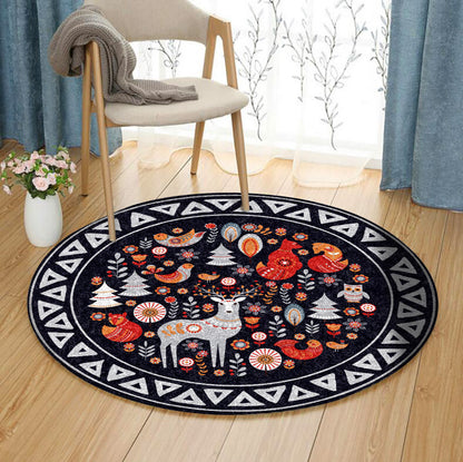 Animal TT310702T Round Area Rug