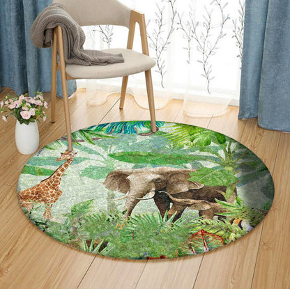 Animals CLA070802 Round Area Rug